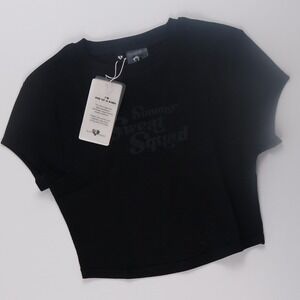 Women's Best T-Shirt Summer Sweat Squad S Black Ribbed Activewear